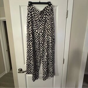 Anthropologie Black and White Wide Leg Pants